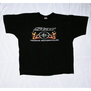 Vintage 2000's Mens Star Yamaha Motorcycle Rocket Science T-Shirt Size XXXLarge
